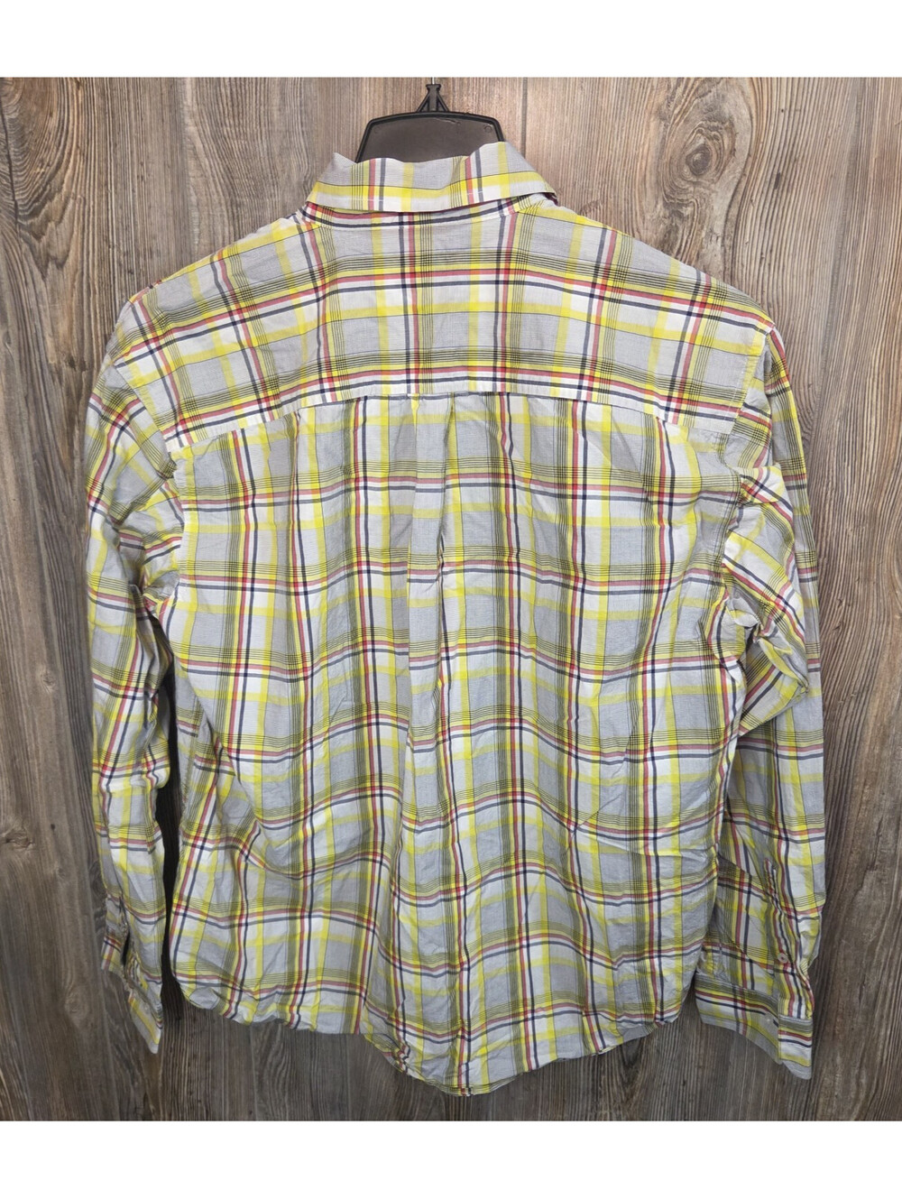 Cinch Western Button Shirt L/S Men Size Med Red Yellow & Gray Rodeo Ranch - Picture 2 of 4